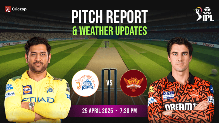 CSK vs SRH  Pitch report and weather updates