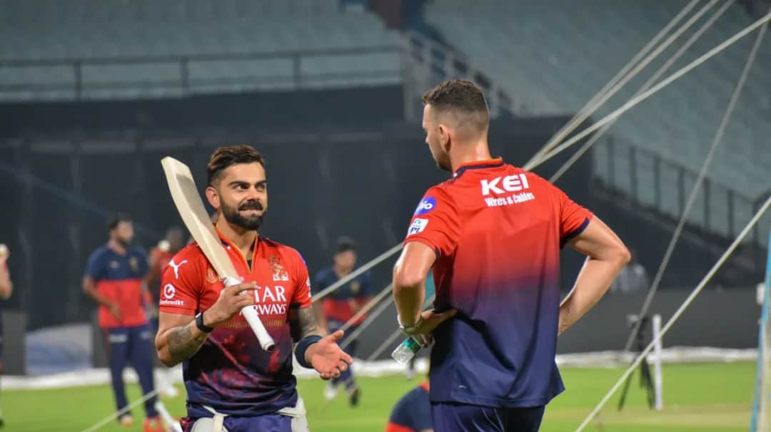 IPL 2025 - Swastik Chikara Sprays Virat Kohli's Perfume