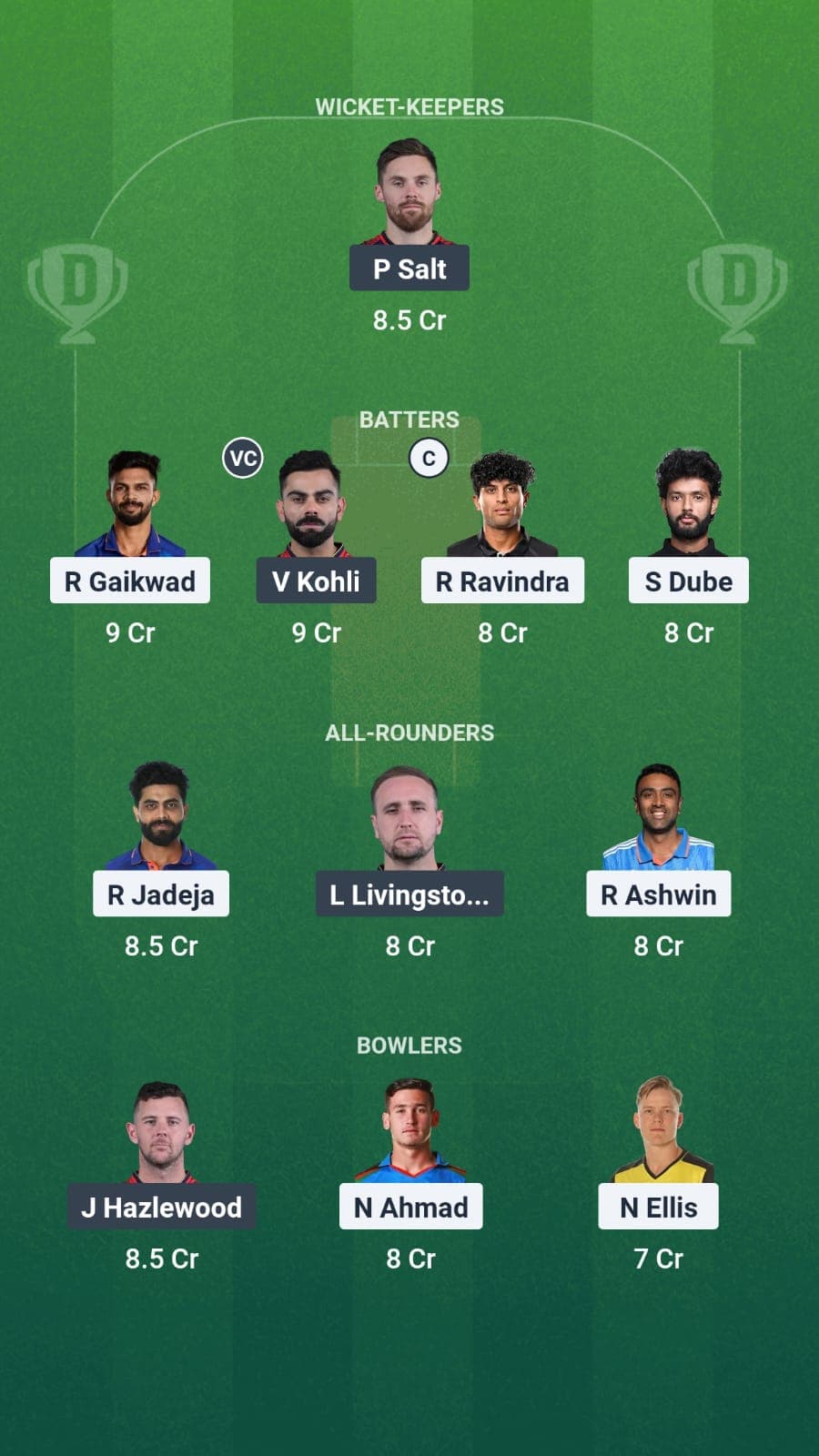 CSK vs RCB Dream11