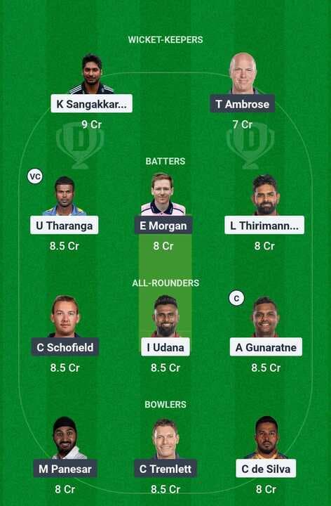 IML T20 2025 - SL vs ENG: Dream11 Team