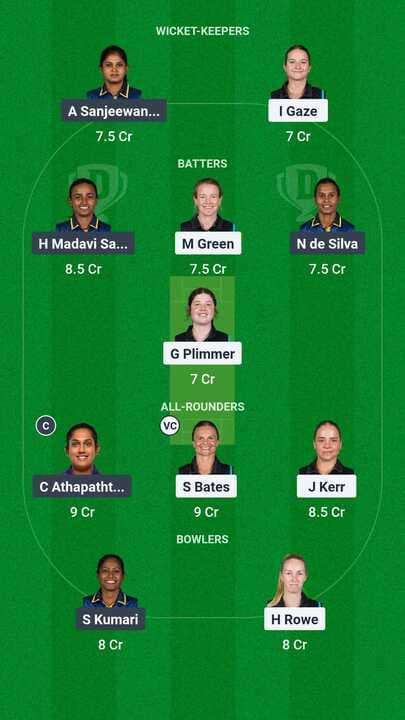 NZW vs SLW, 2nd ODI: Dream11 Prediction
