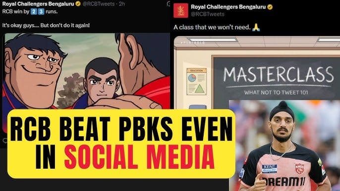 PBKS vs RCB social media banter