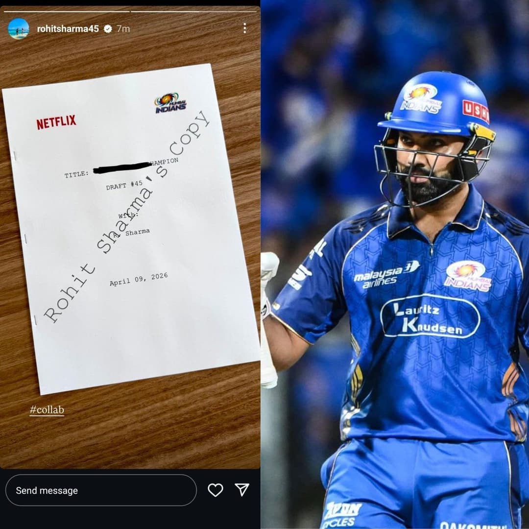 Rohit Sharma sparks buzz with a cryptic Netflix collab post