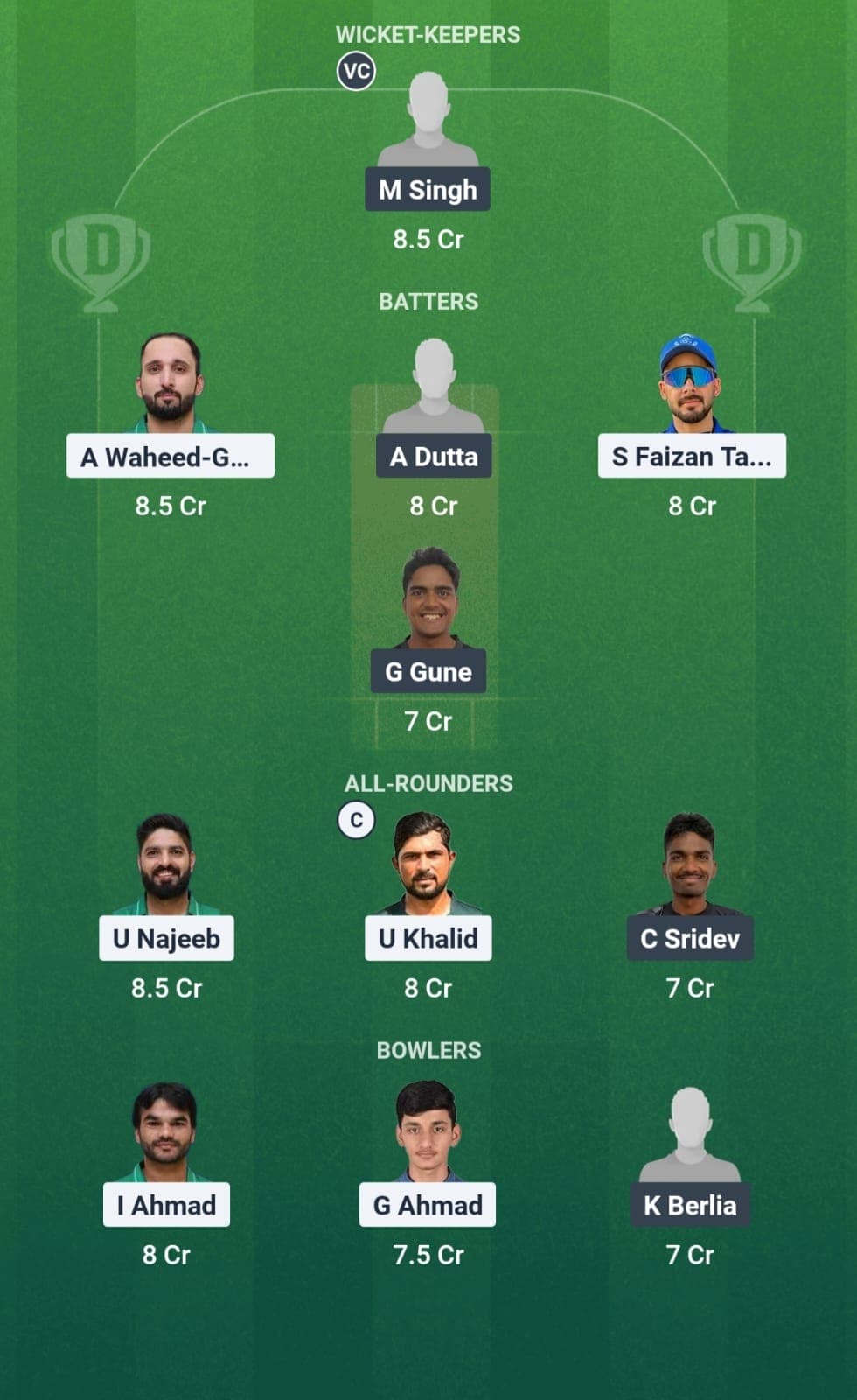Saudi Arabia vs Singapore Dream 11 Team 