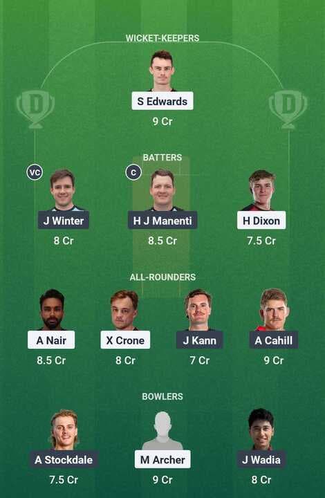 Melbourne T20 Invitational - MRA vs ASA: Dream11 Team