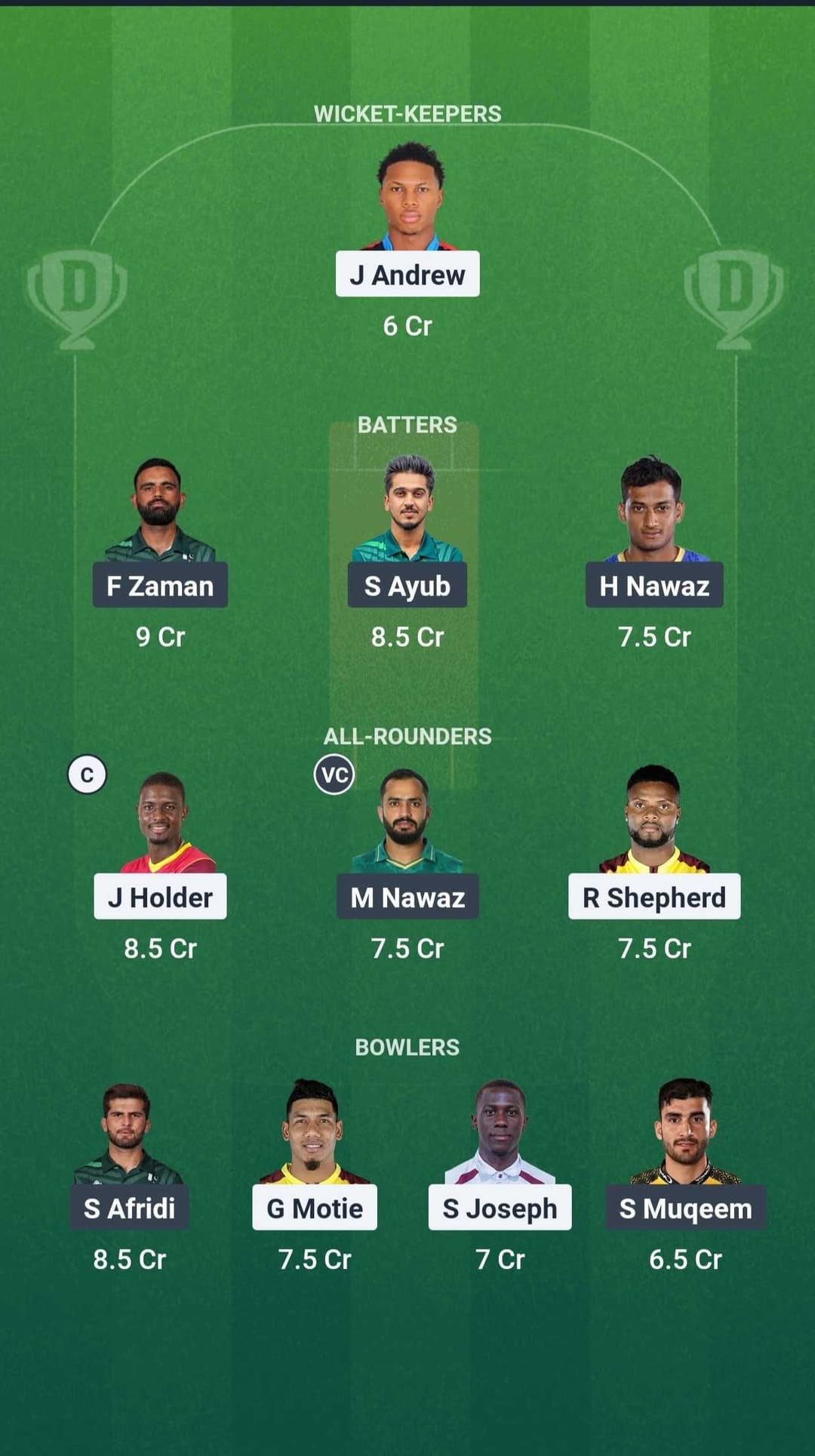 WI vs PAK Dream11